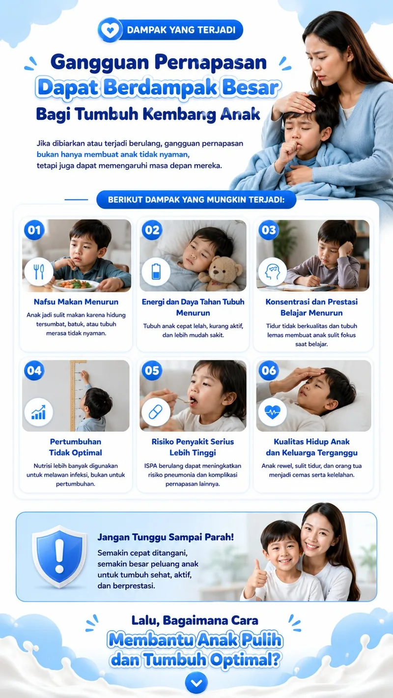 Dampak Gangguan Pernapasan Bagi Tumbuh Kembang Anak