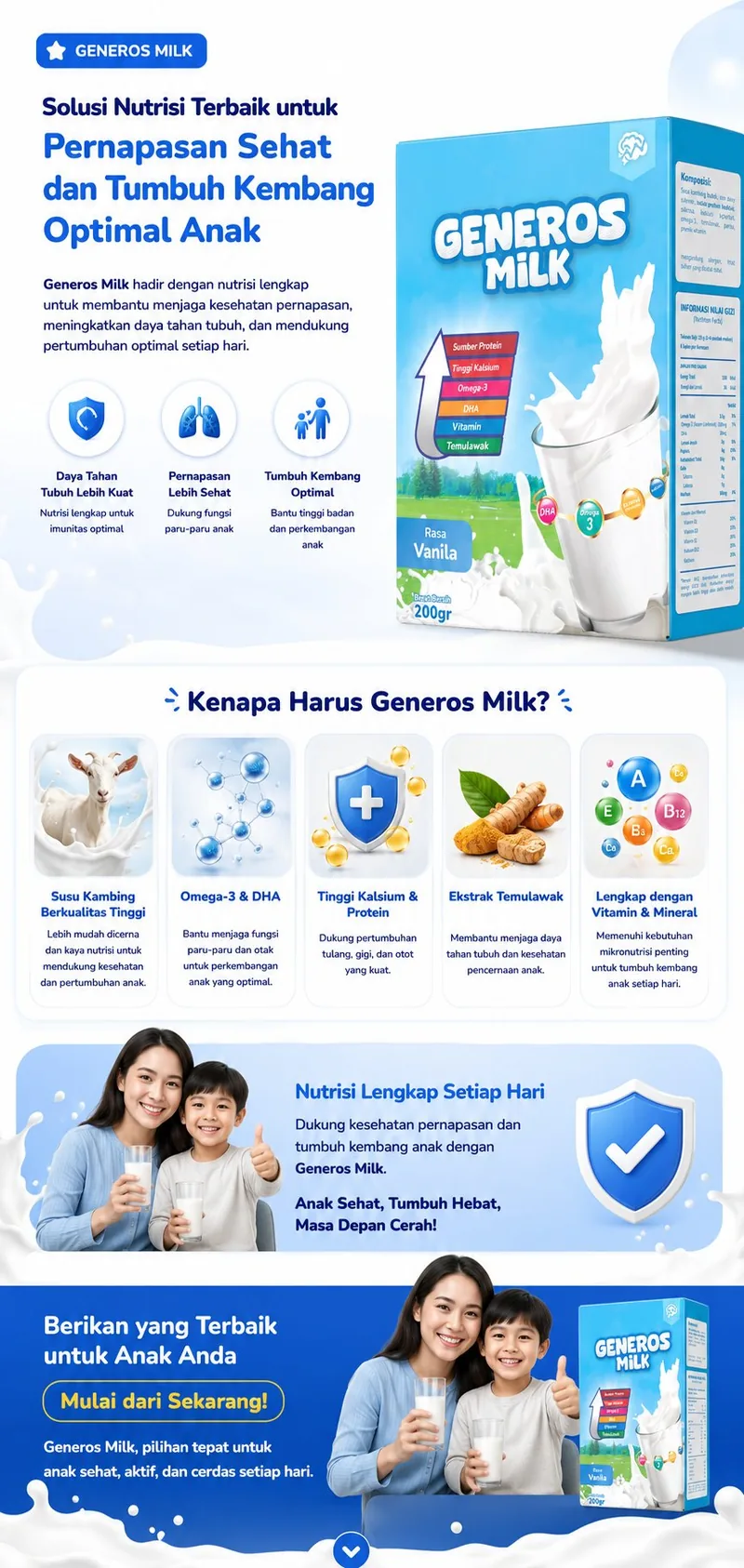 Generos Milk – Solusi Nutrisi Terbaik untuk Pernapasan Sehat dan Tumbuh Kembang Optimal